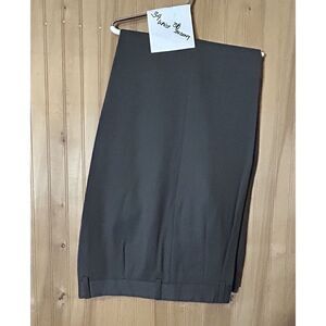 Monsieur by Givenchy Dark Brown Wool Dress Pleated Trousers 34 x 30